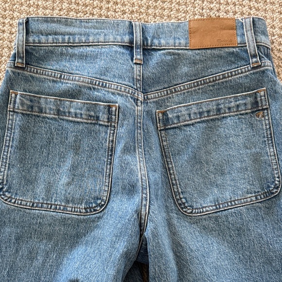 Madewell Wide Leg Flare Jeans in Medium Blue Denim - Picture 4 of 6